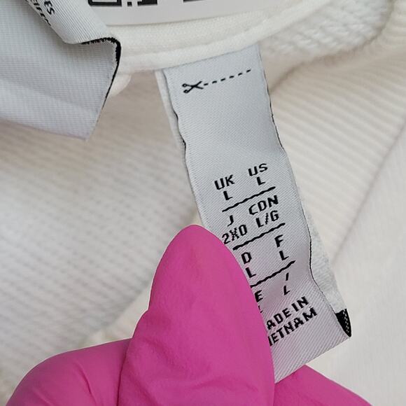 Adidas Zip Jacket Large 23x24 White Embroidered Trefoil Logo - Picture 5 of 16